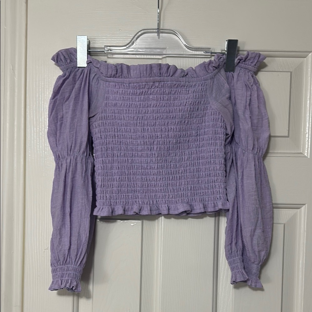 Altrd State Lilac Off Shoulder top